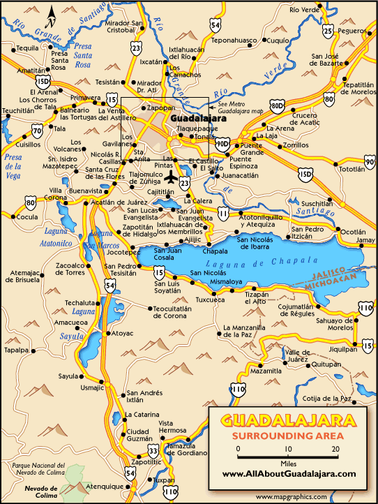 guadalajara area map